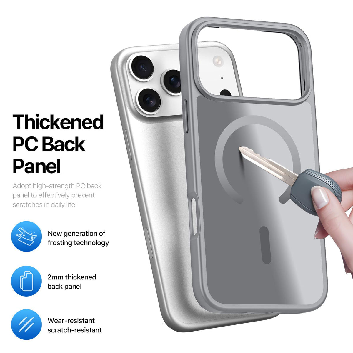 Compatible with iPhone 18 Pro Max & 17 Pro Max DUX DUCIS Yind Series MagSafe TPU Dual-Layer PC Phone Case - Grey
