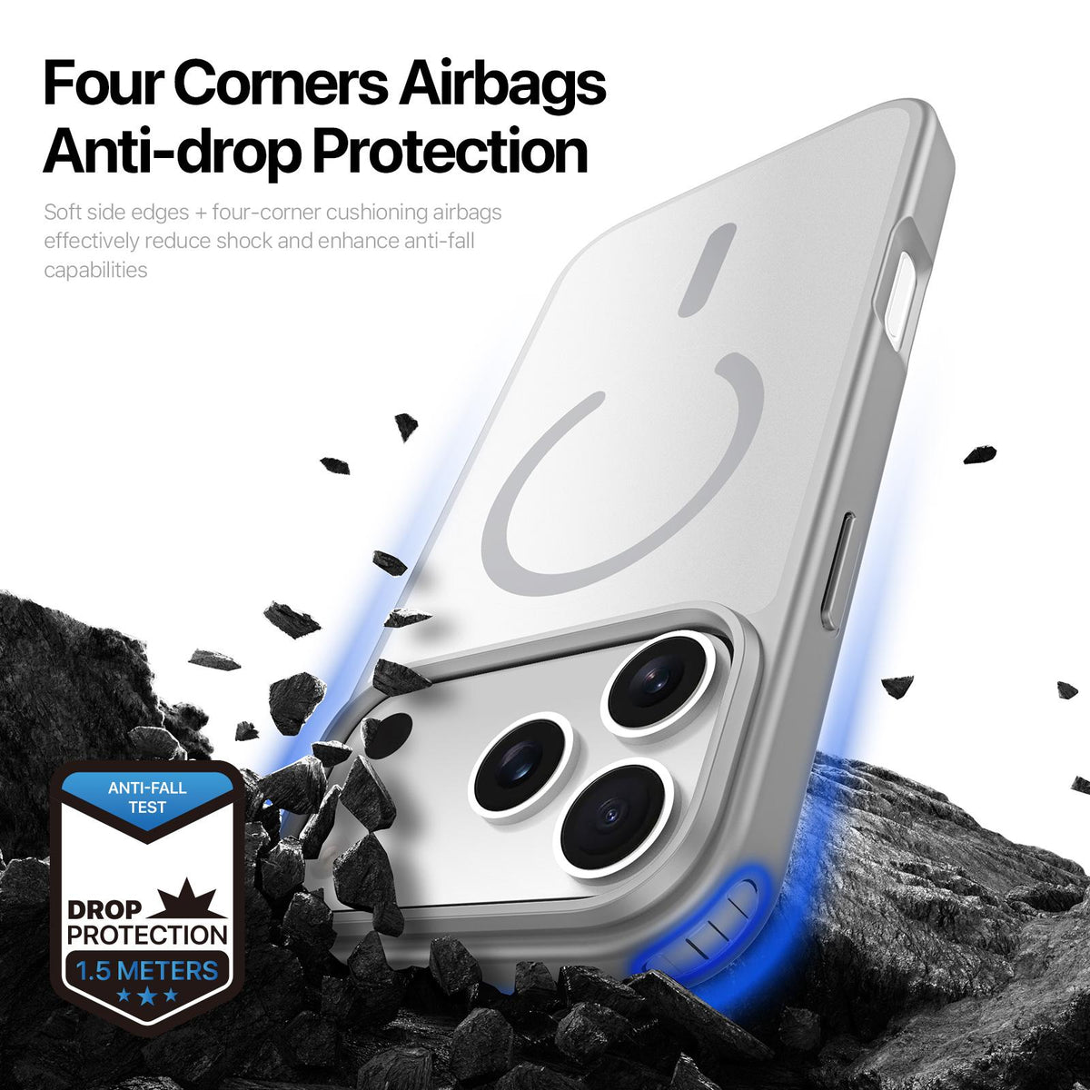 Compatible with iPhone 18 Pro Max & 17 Pro Max DUX DUCIS Yind Series MagSafe TPU Dual-Layer PC Phone Case - Grey