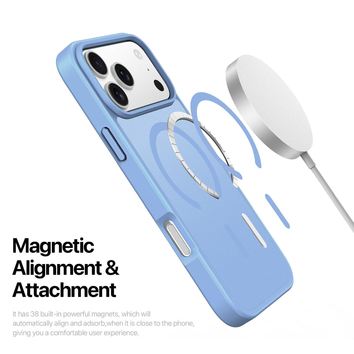 Compatible with iPhone 18 Pro Max & 17 Pro Max DUX DUCIS Yind Series MagSafe TPU Dual-Layer PC Phone Case - Light Blue