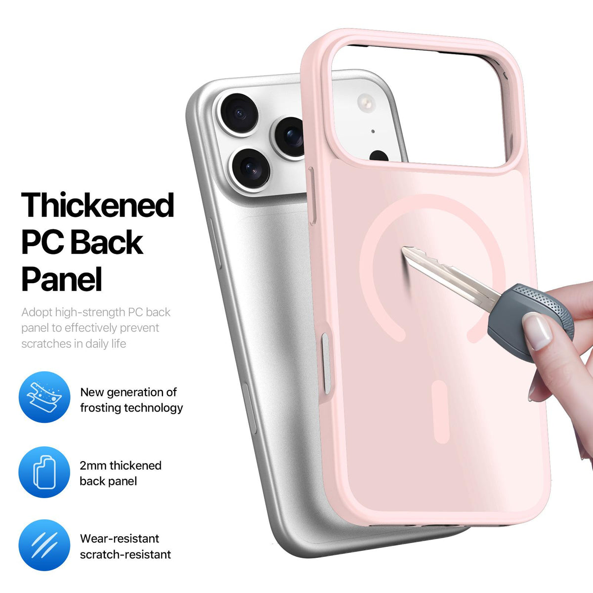 Compatible with iPhone 18 Pro Max & 17 Pro Max DUX DUCIS Yind Series MagSafe TPU Dual-Layer PC Phone Case - Light Pink