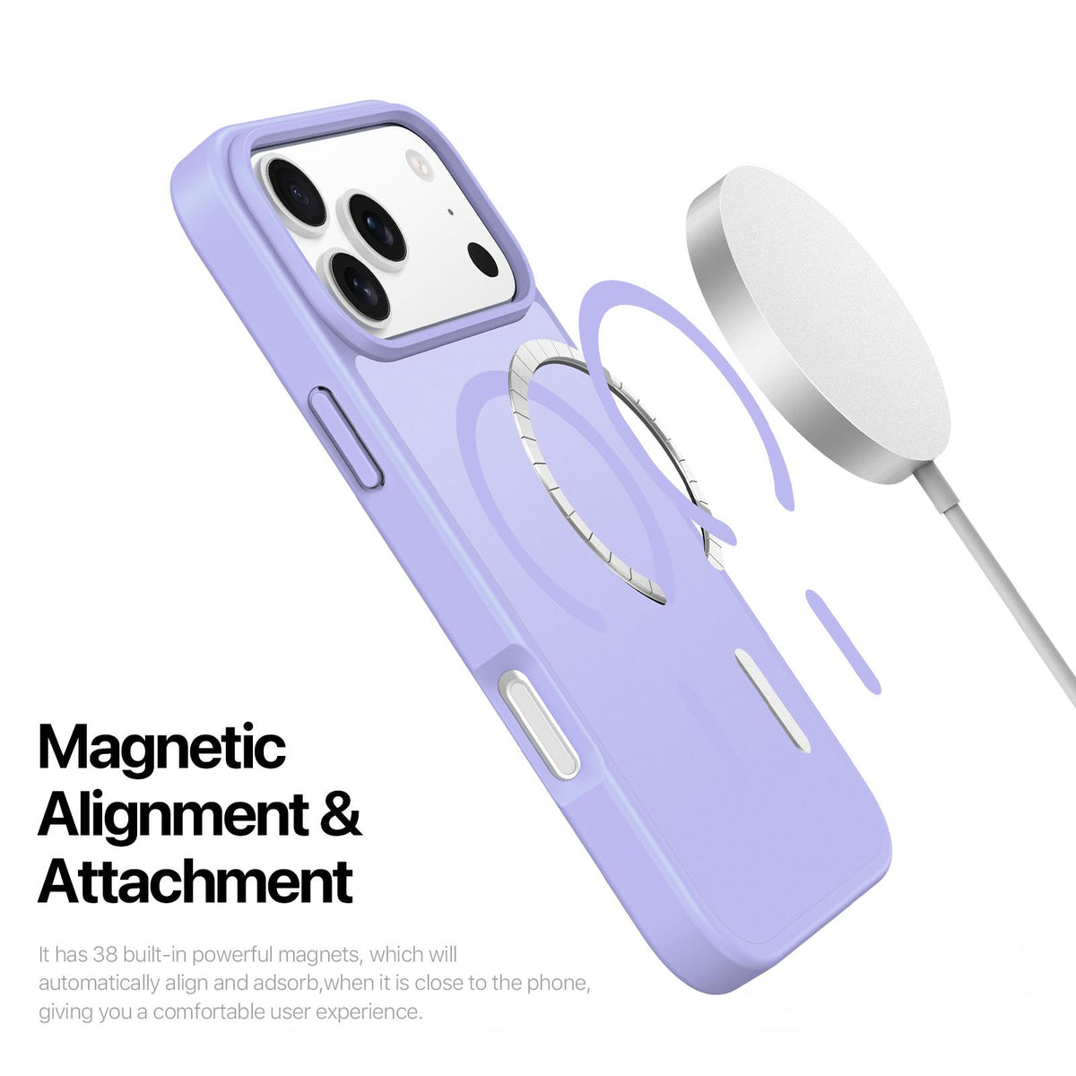 Compatible with iPhone 18 Pro Max & 17 Pro Max DUX DUCIS Yind Series MagSafe TPU Dual-Layer PC Phone Case - Light Purple
