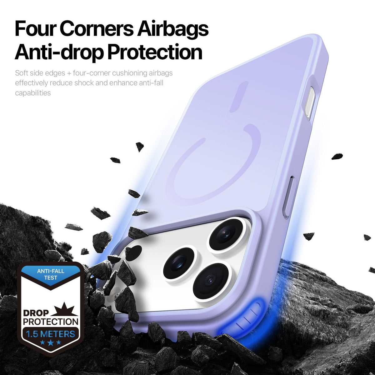 Compatible with iPhone 18 Pro Max & 17 Pro Max DUX DUCIS Yind Series MagSafe TPU Dual-Layer PC Phone Case - Light Purple