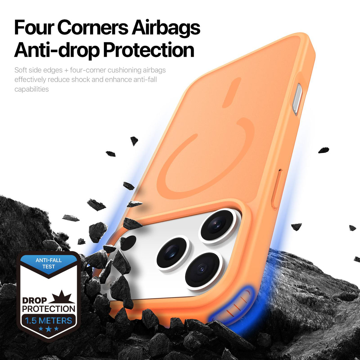 Compatible with iPhone 18 Pro Max & 17 Pro Max DUX DUCIS Yind Series MagSafe TPU Dual-Layer PC Phone Case - Orange