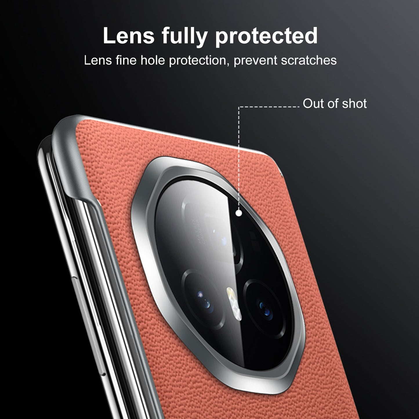 For Honor Magic V3 SULADA Frameless Top Layer Cowhide Leather + PC Phone Case(Black)