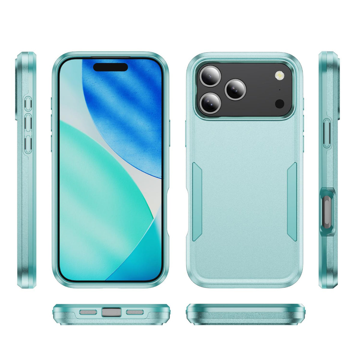 Compatible with iPhone 18 Pro Max Pioneer Armor Heavy Duty PC + TPU Phone Case - Green