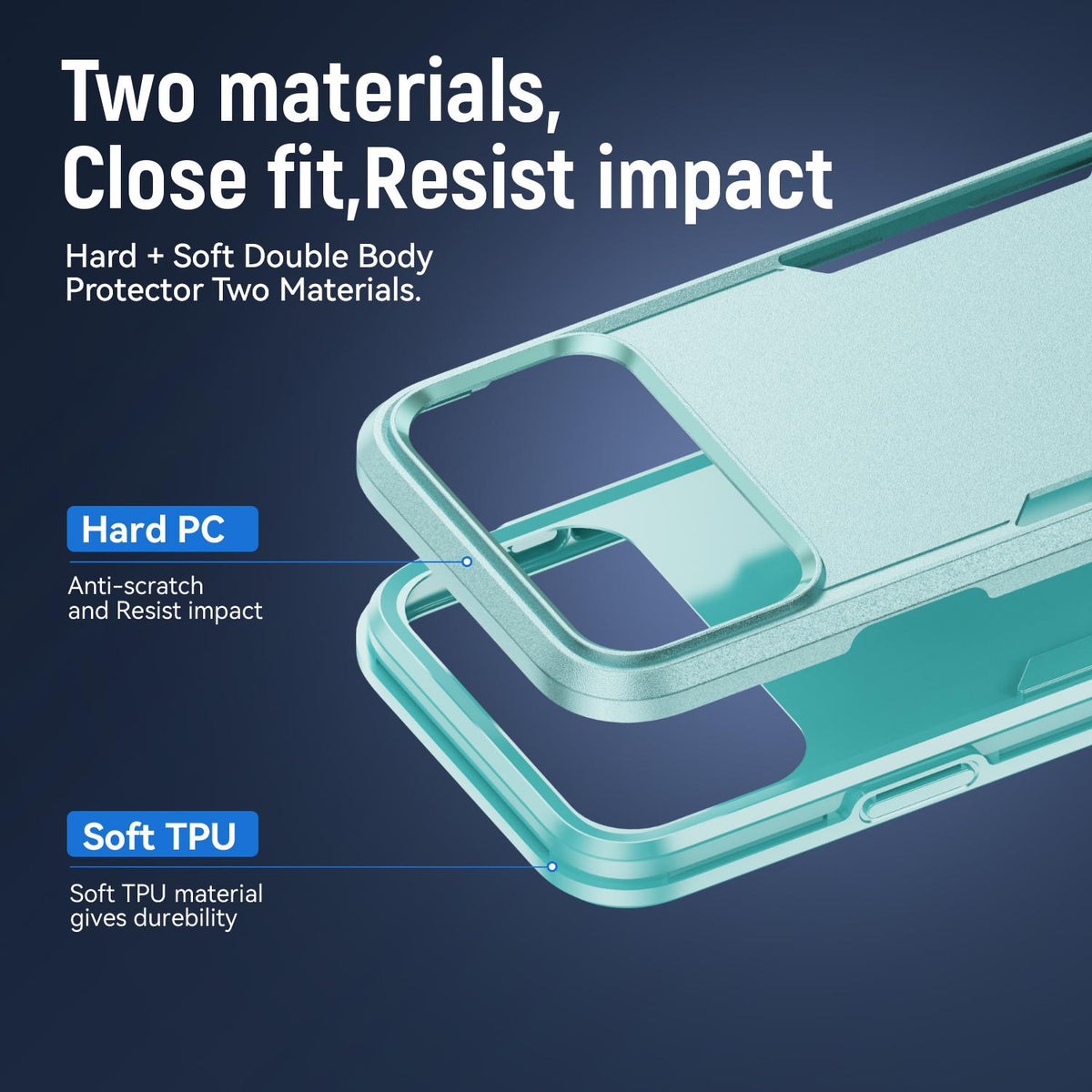 Compatible with iPhone 18 Pro Max Pioneer Armor Heavy Duty PC + TPU Phone Case - Green
