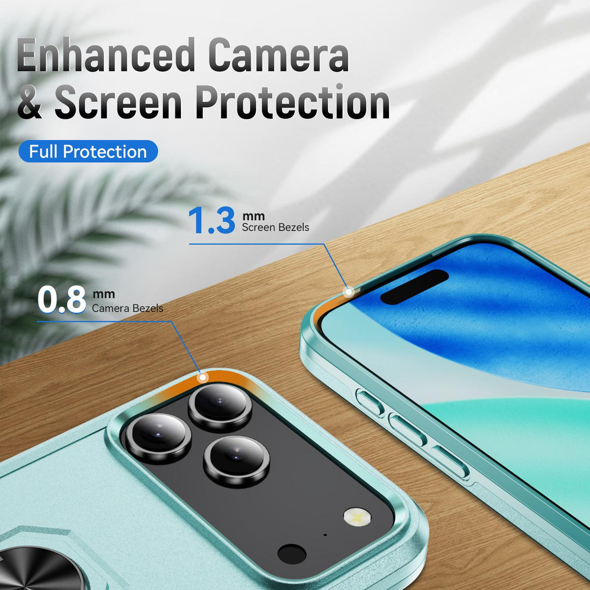 Compatible with iPhone 18 Pro Max Pioneer Armor Heavy Duty PC + TPU Phone Case with Holder - Green