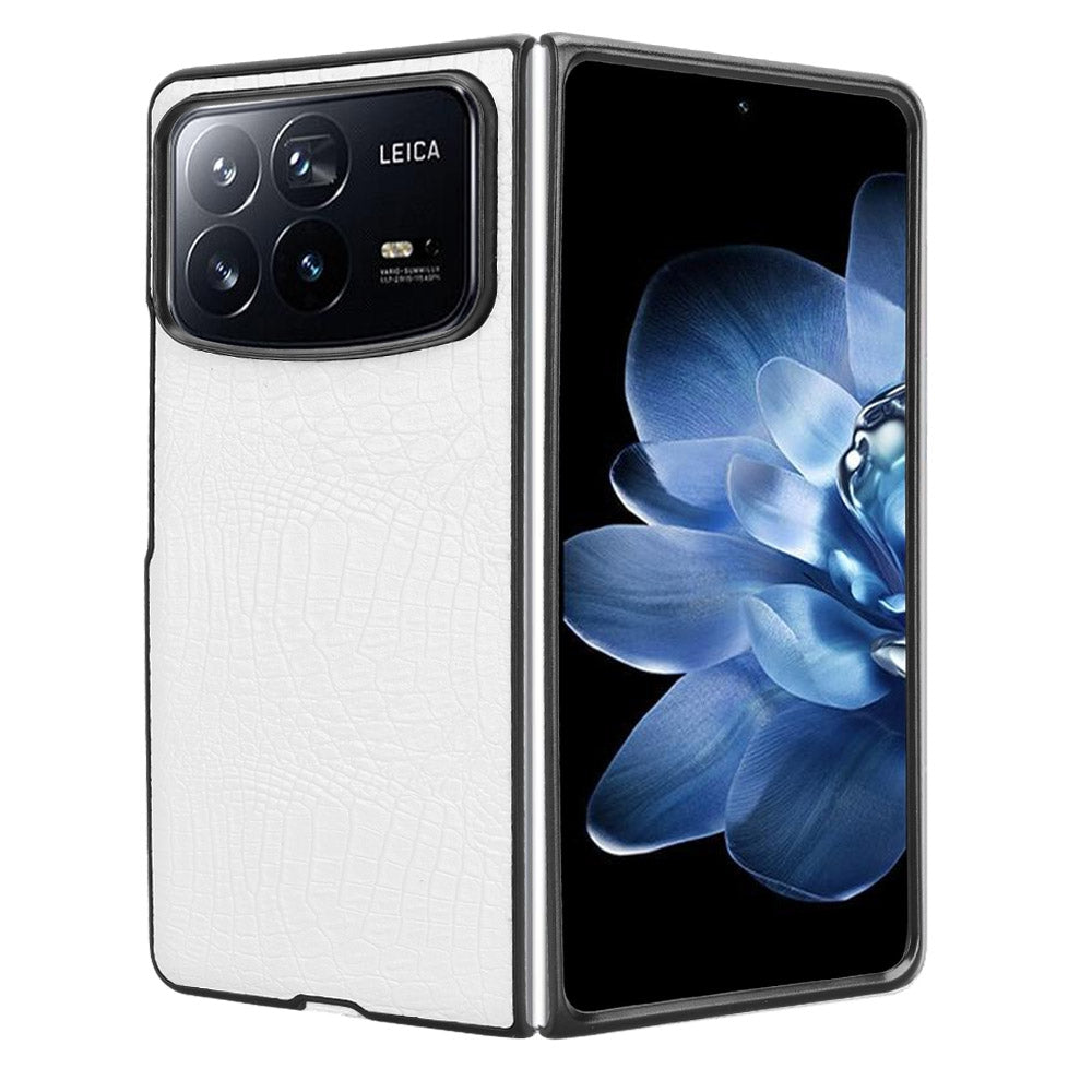 For Xiaomi Mix Fold 4 Crocodile Texture Back Cover Phone Case(White)