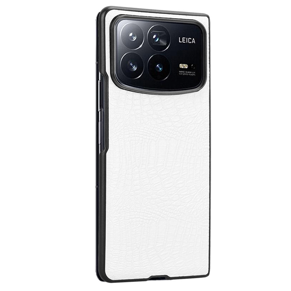 For Xiaomi Mix Fold 4 Crocodile Texture Back Cover Phone Case(White)