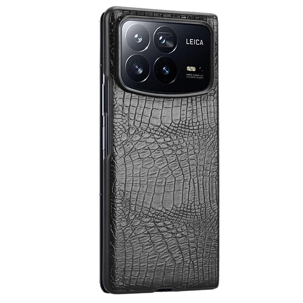 For Xiaomi Mix Fold 4 Crocodile Texture Back Cover Phone Case(Black)