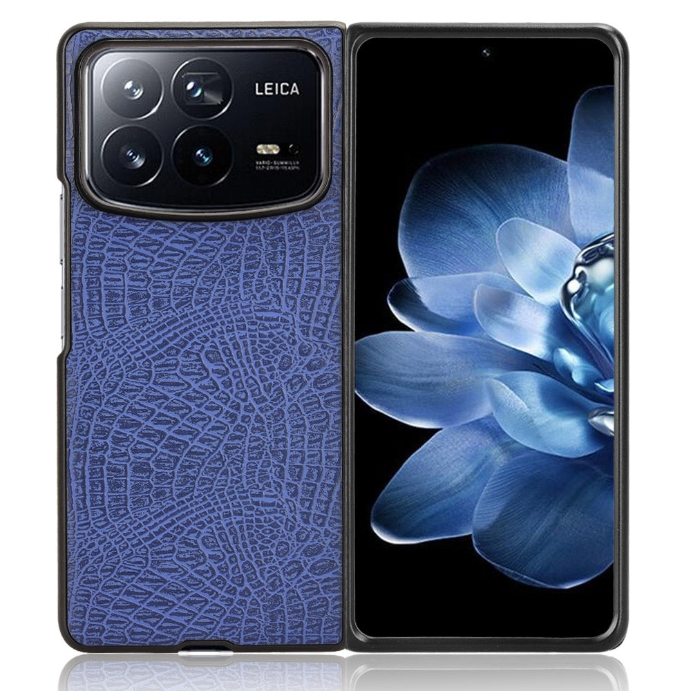 For Xiaomi Mix Fold 4 Crocodile Texture Back Cover Phone Case(Blue)