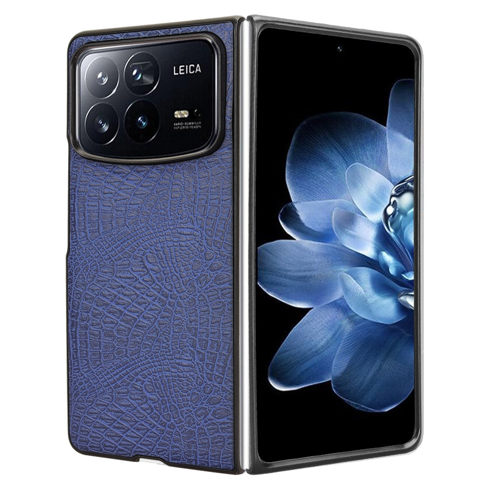 For Xiaomi Mix Fold 4 Crocodile Texture Back Cover Phone Case(Blue)