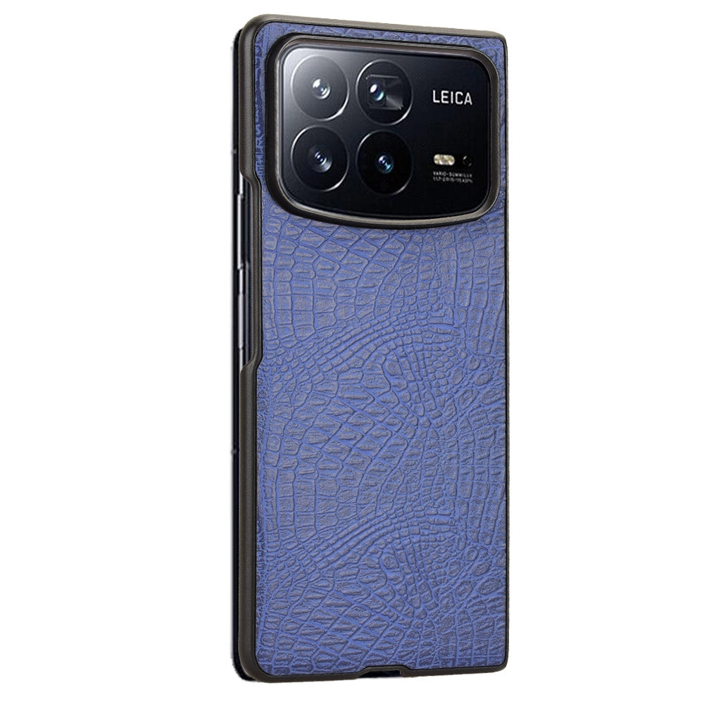 For Xiaomi Mix Fold 4 Crocodile Texture Back Cover Phone Case(Blue)