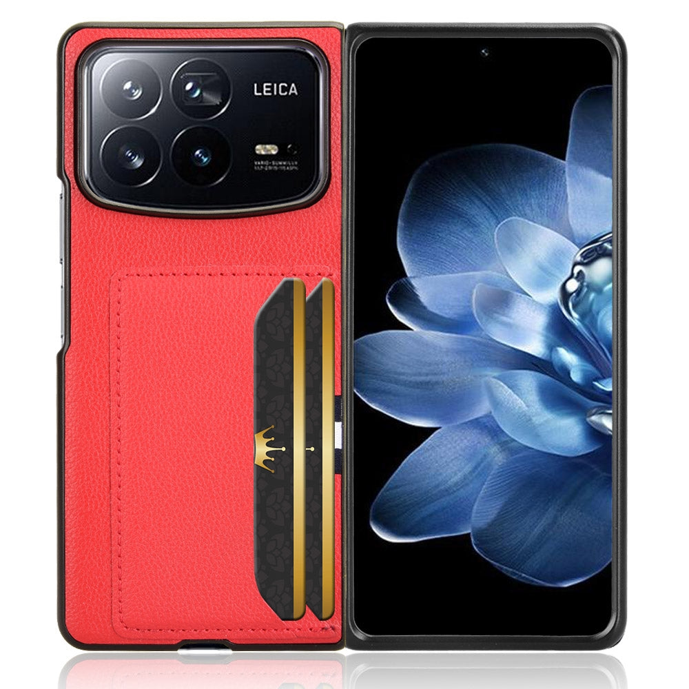 For Xiaomi Mix Fold 4 Litchi Texture Card Slots Back Cover Phone Case(Red)