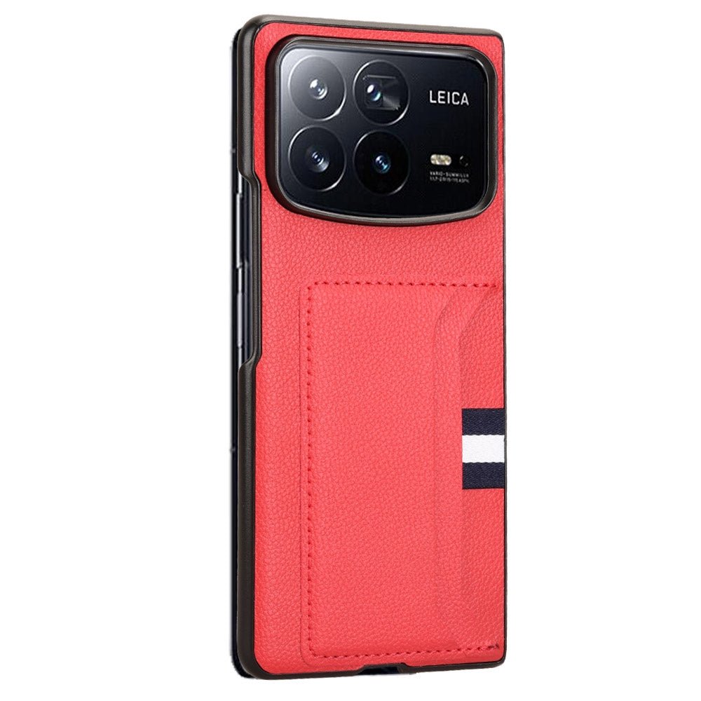 For Xiaomi Mix Fold 4 Litchi Texture Card Slots Back Cover Phone Case(Red)