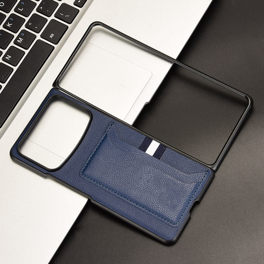 For Xiaomi Mix Fold 4 Litchi Texture Card Slots Back Cover Phone Case(Blue)