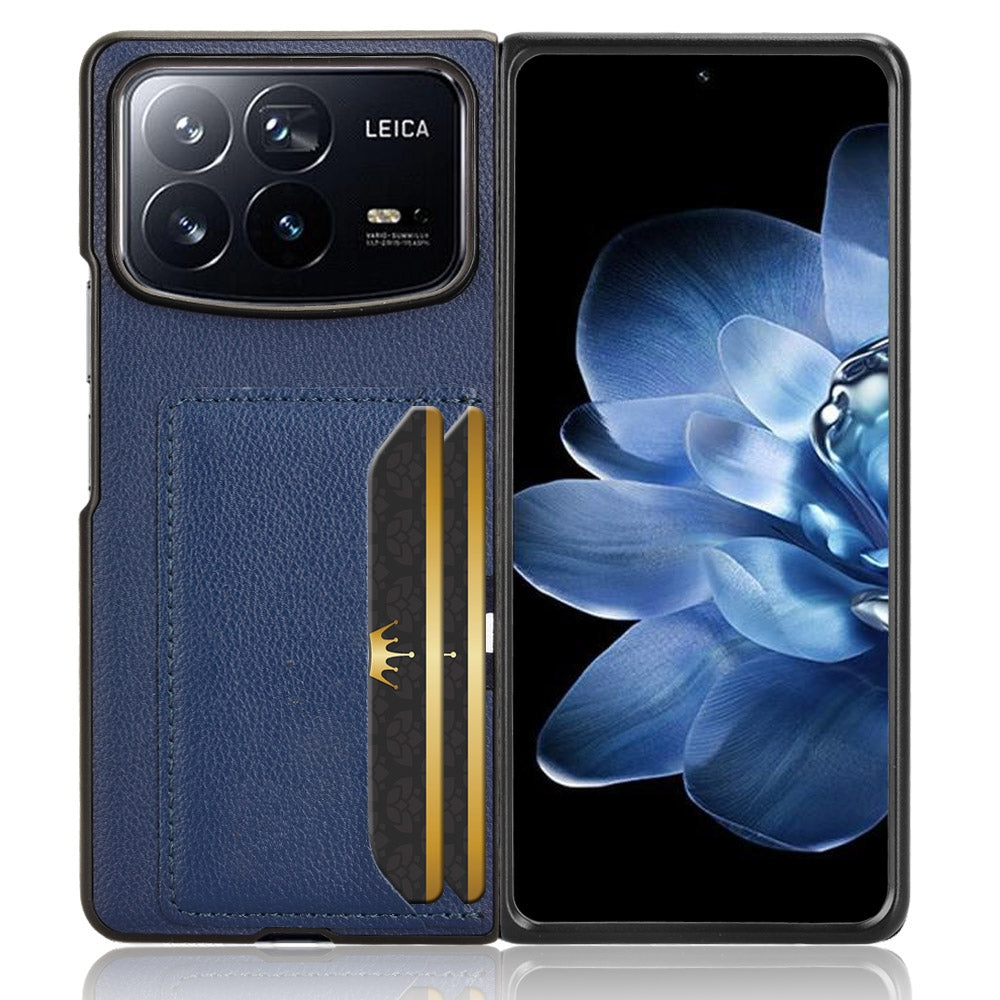 For Xiaomi Mix Fold 4 Litchi Texture Card Slots Back Cover Phone Case(Blue)