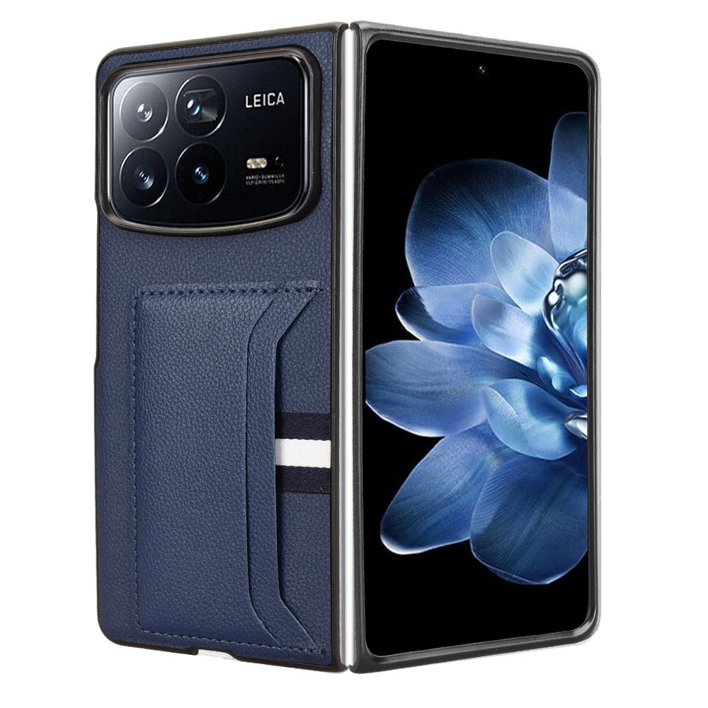 For Xiaomi Mix Fold 4 Litchi Texture Card Slots Back Cover Phone Case(Blue)