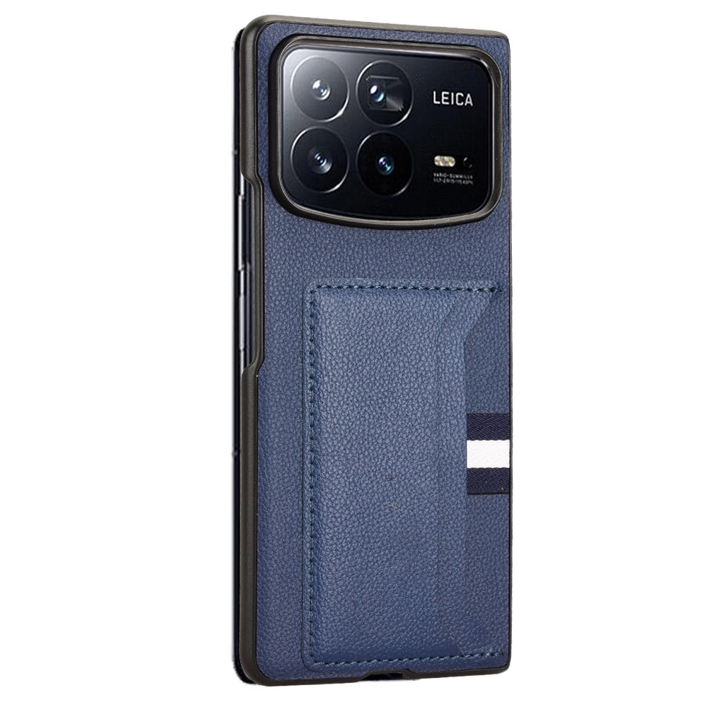 For Xiaomi Mix Fold 4 Litchi Texture Card Slots Back Cover Phone Case(Blue)