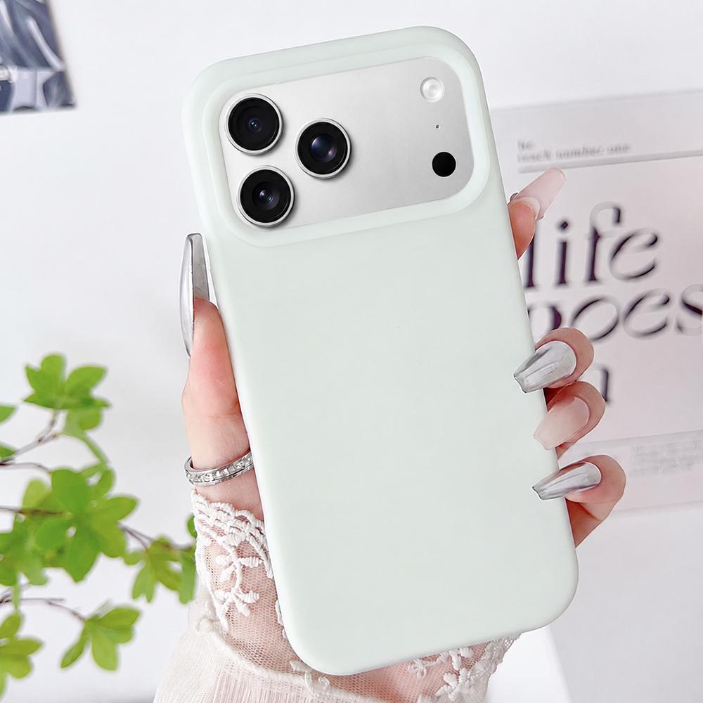 Compatible with iPhone 18 Pro Max PC Dual-Layer Liquid Silicone Jelly Phone Case - Light Green