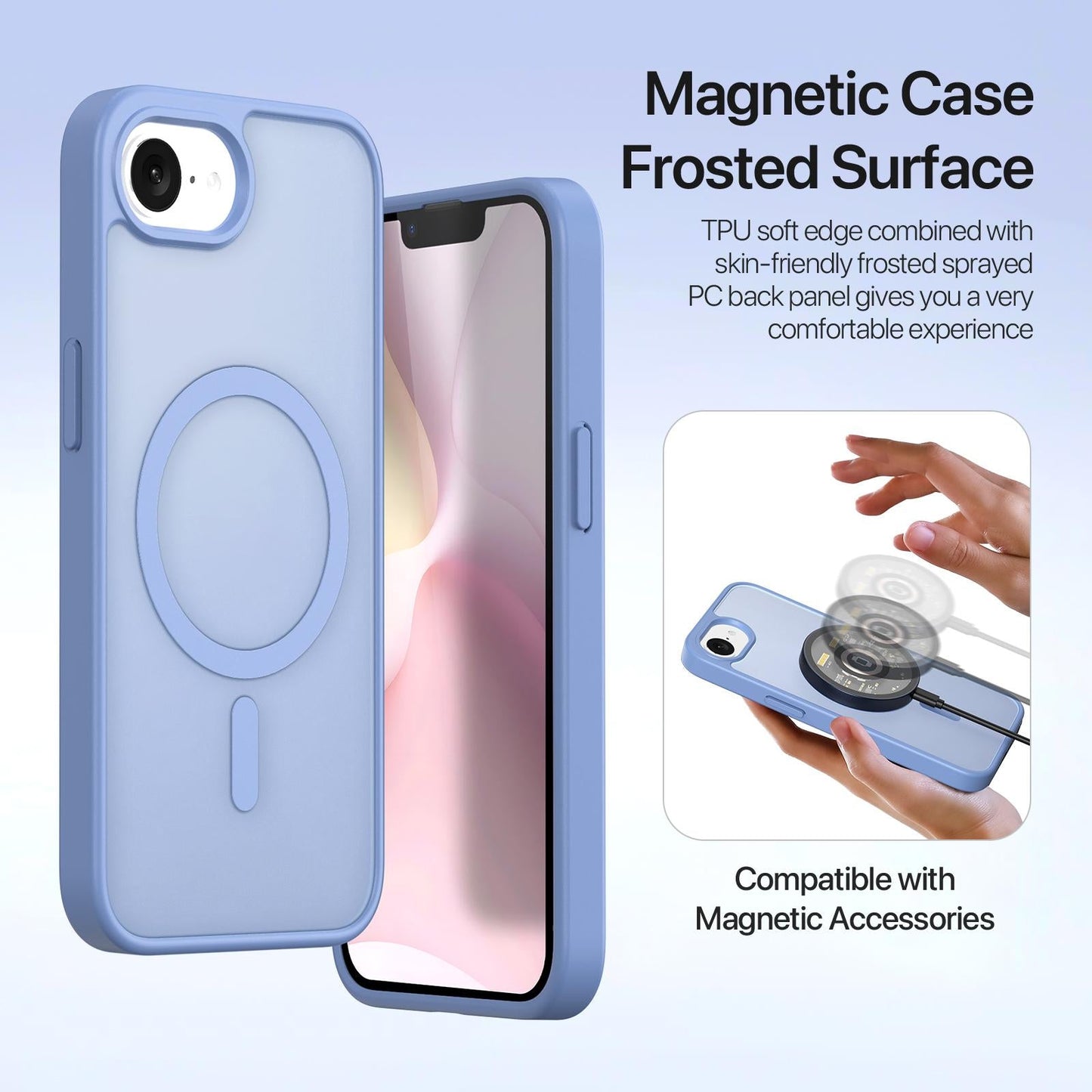 For iPhone 16e DUX DUCIS Lawa Series 2 in 1 Wallet Zipper Detachable MagSafe Phone Case with Lanyard(Light Blue)