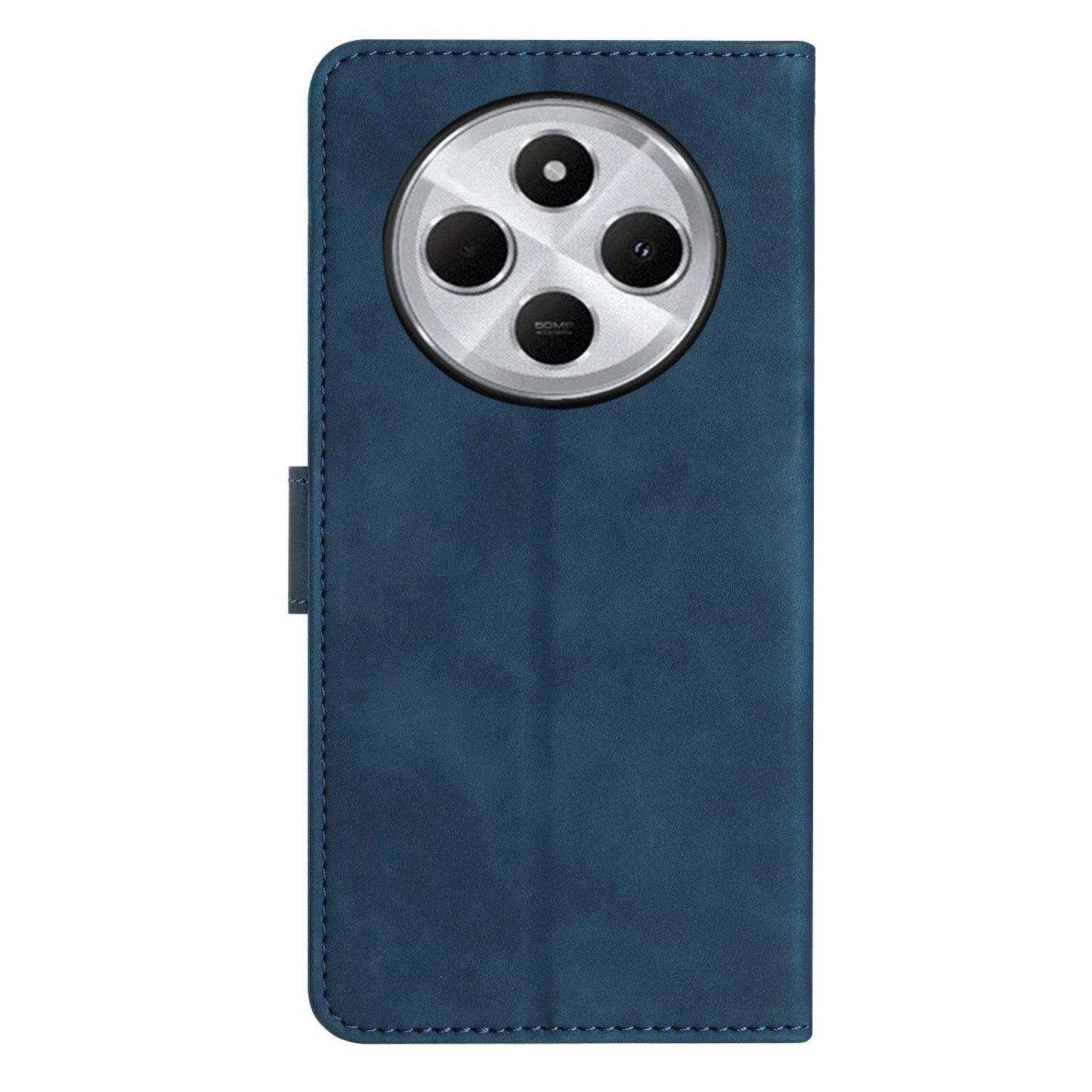 For Redmi 14C 4G Seven Butterflies Embossed Leather Phone Case(Blue)