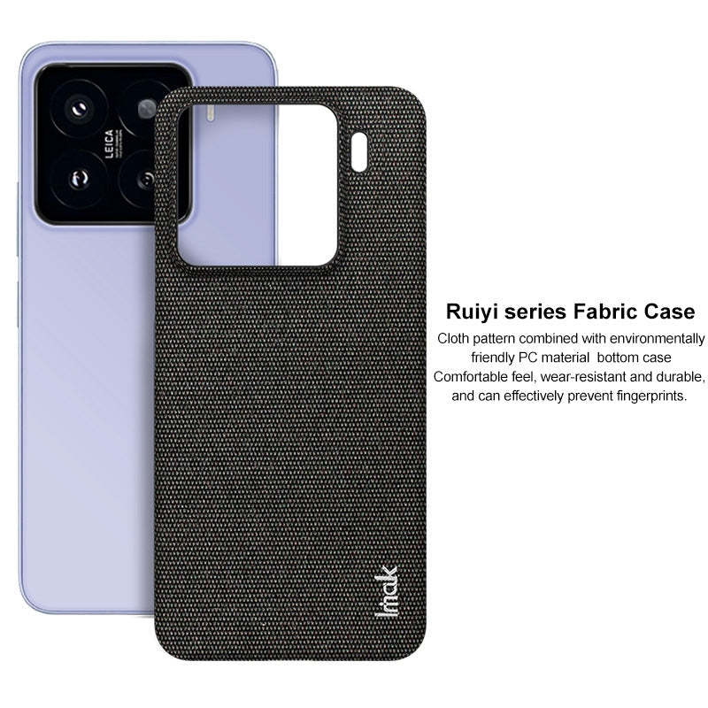 For Xiaomi 15 imak Ruiyi Series Cloth Texture PU + PC Phone Case(Light Grey)