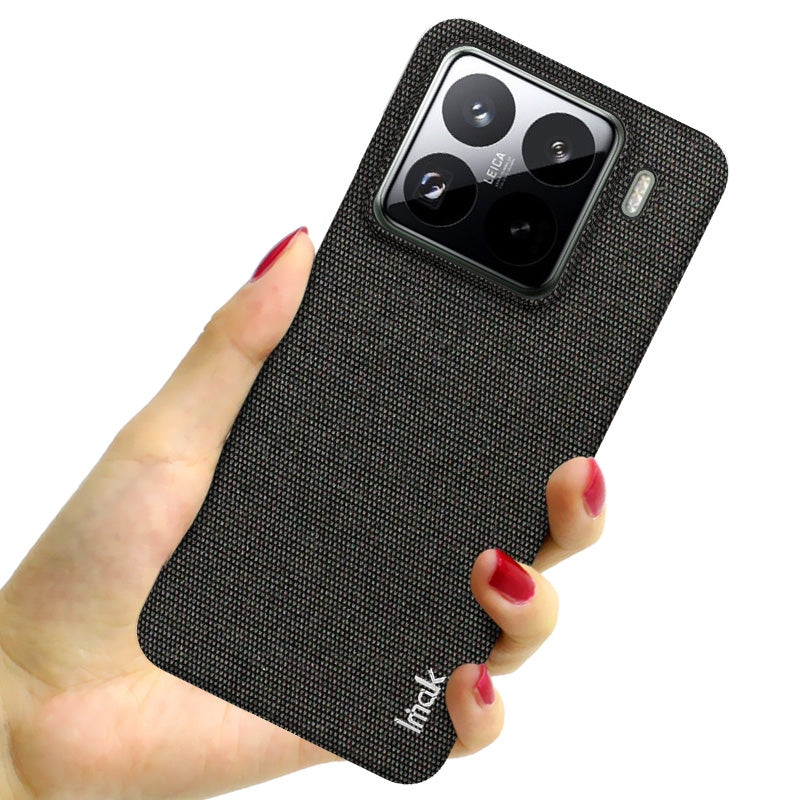 For Xiaomi 15 Pro imak Ruiyi Series Cloth Texture PU + PC Phone Case(Black)