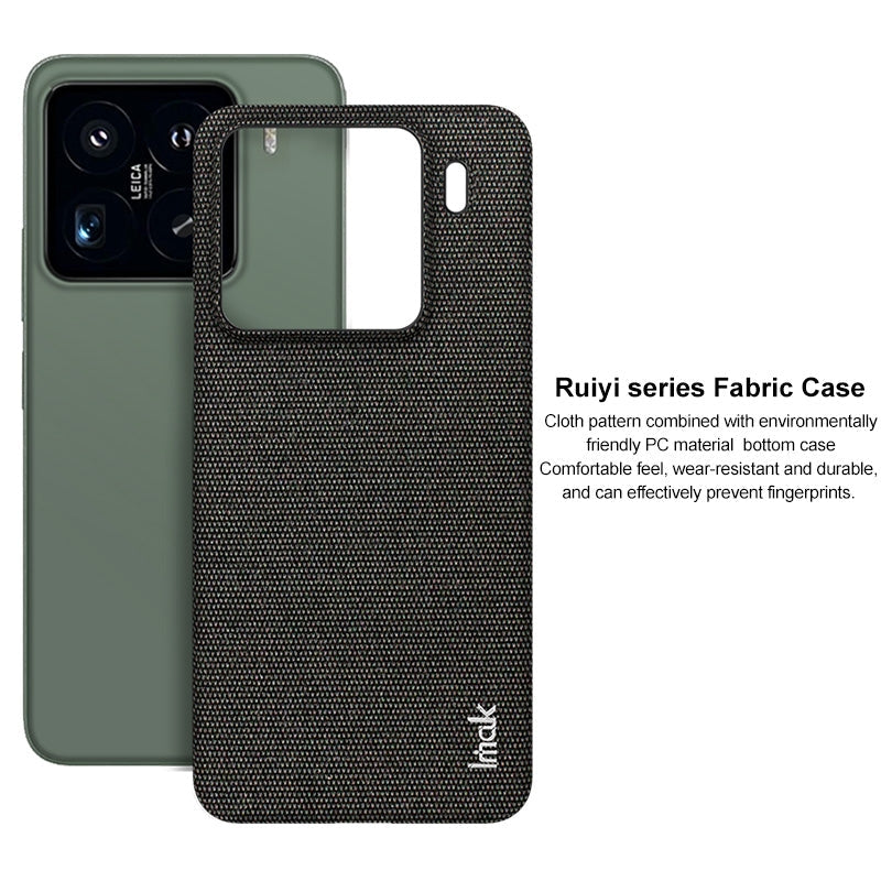 For Xiaomi 15 Pro imak Ruiyi Series Cloth Texture PU + PC Phone Case(Black)