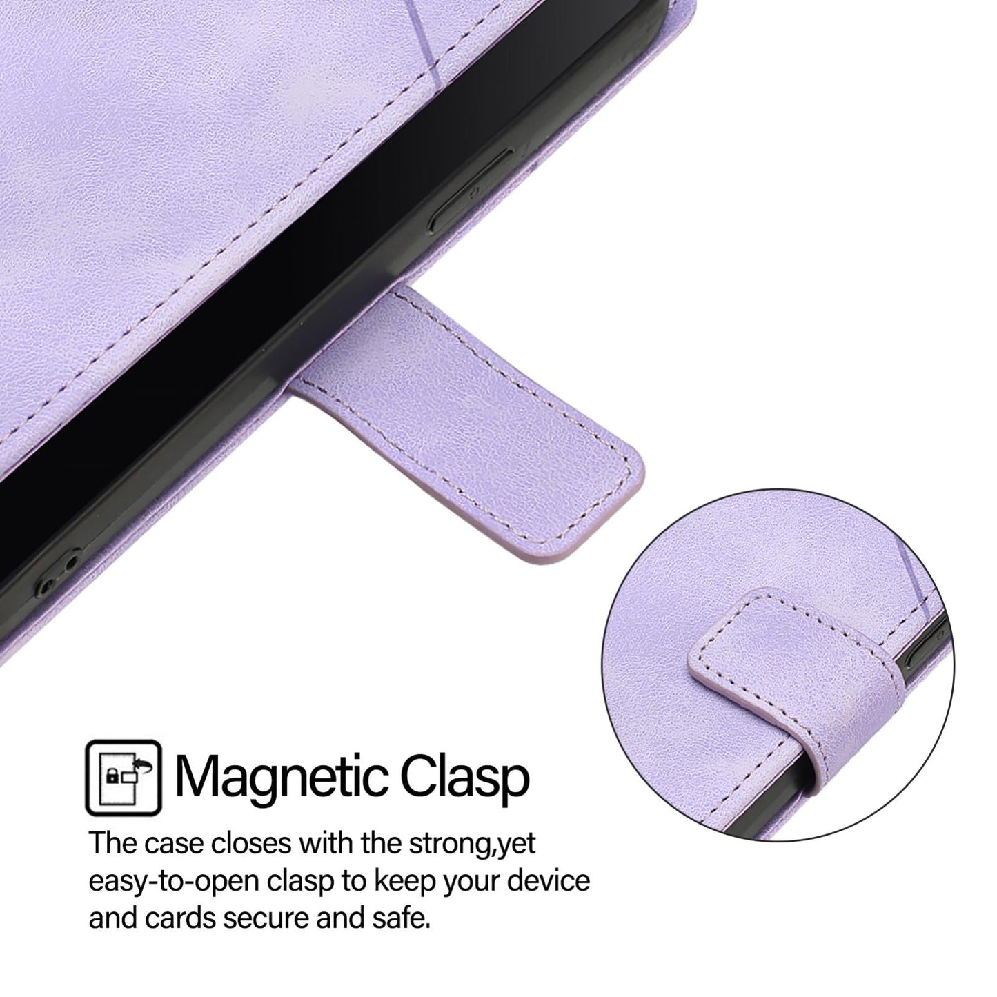 For Samsung Galaxy S25 Edge 5G Skin-feel Embossed Leather Phone Case(Light Purple)