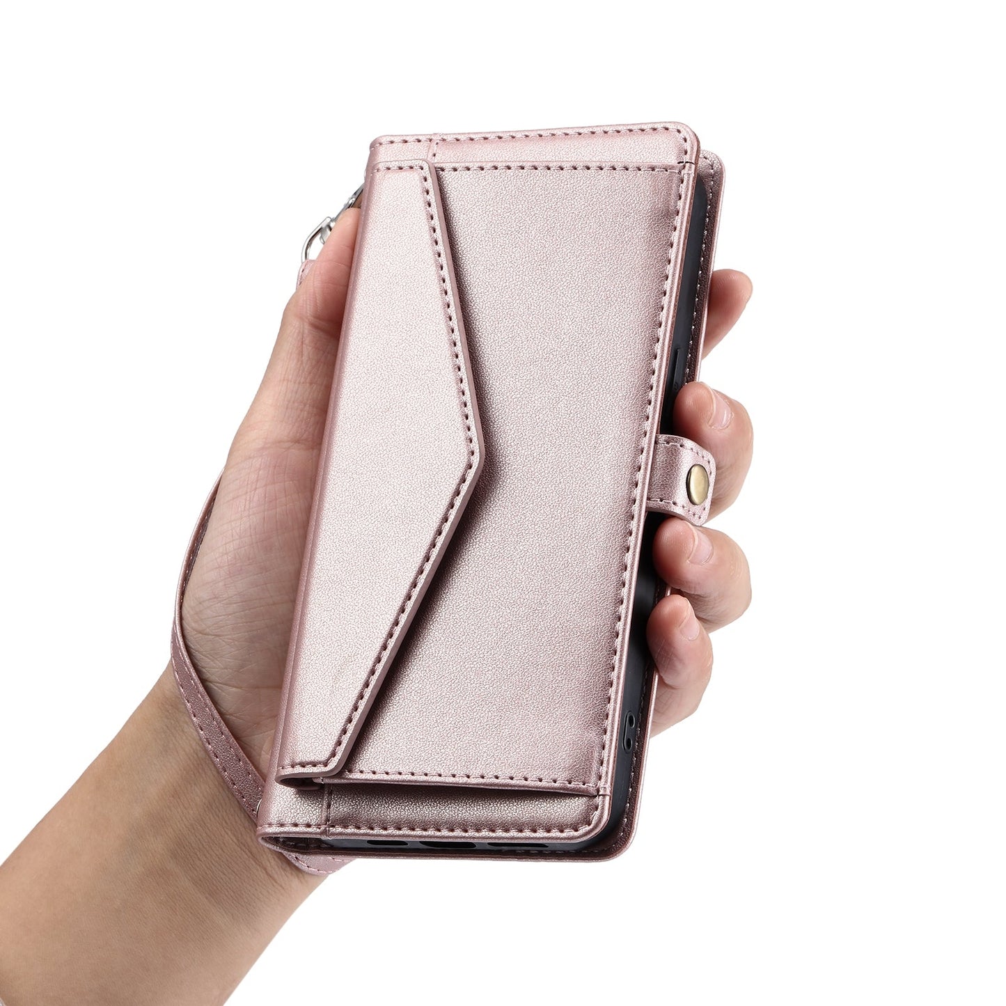 For Xiaomi 15 Pro Wallet Multi-card Slot Leather Phone Case with Lanyard(Rose Gold)
