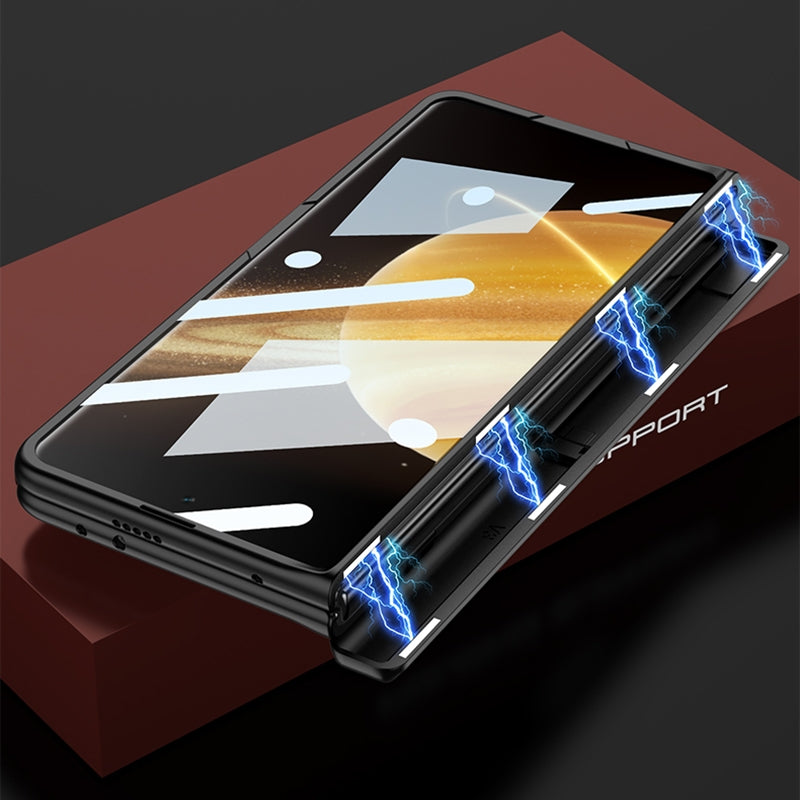 For Honor Magic V3 GKK Integrated Magnetic Folding Hinge All-inclusive Phone Case(Silver)