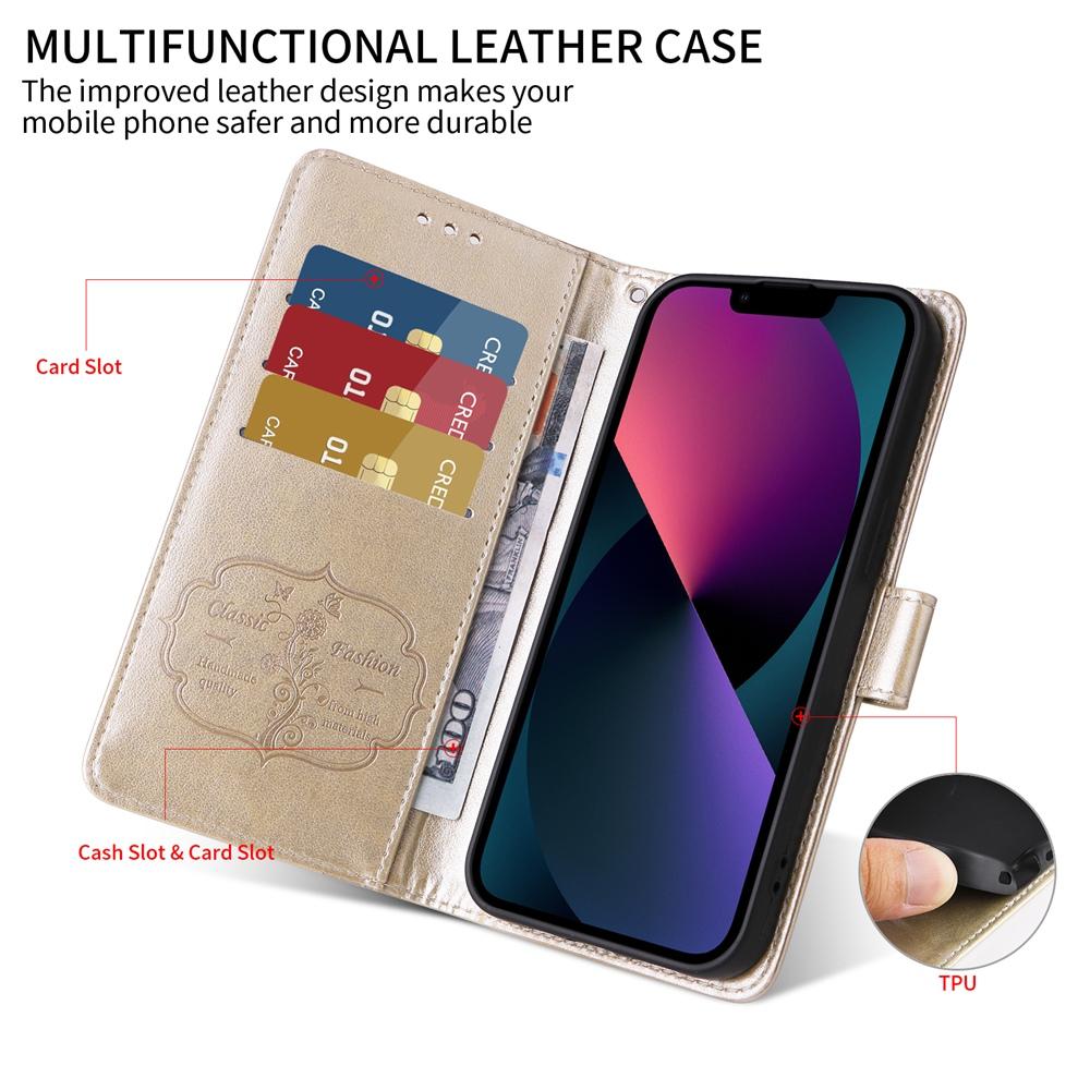For Samsung Galaxy S25 Edge 5G Embossed Butterfly Flowers Leather Phone Case(Gold)