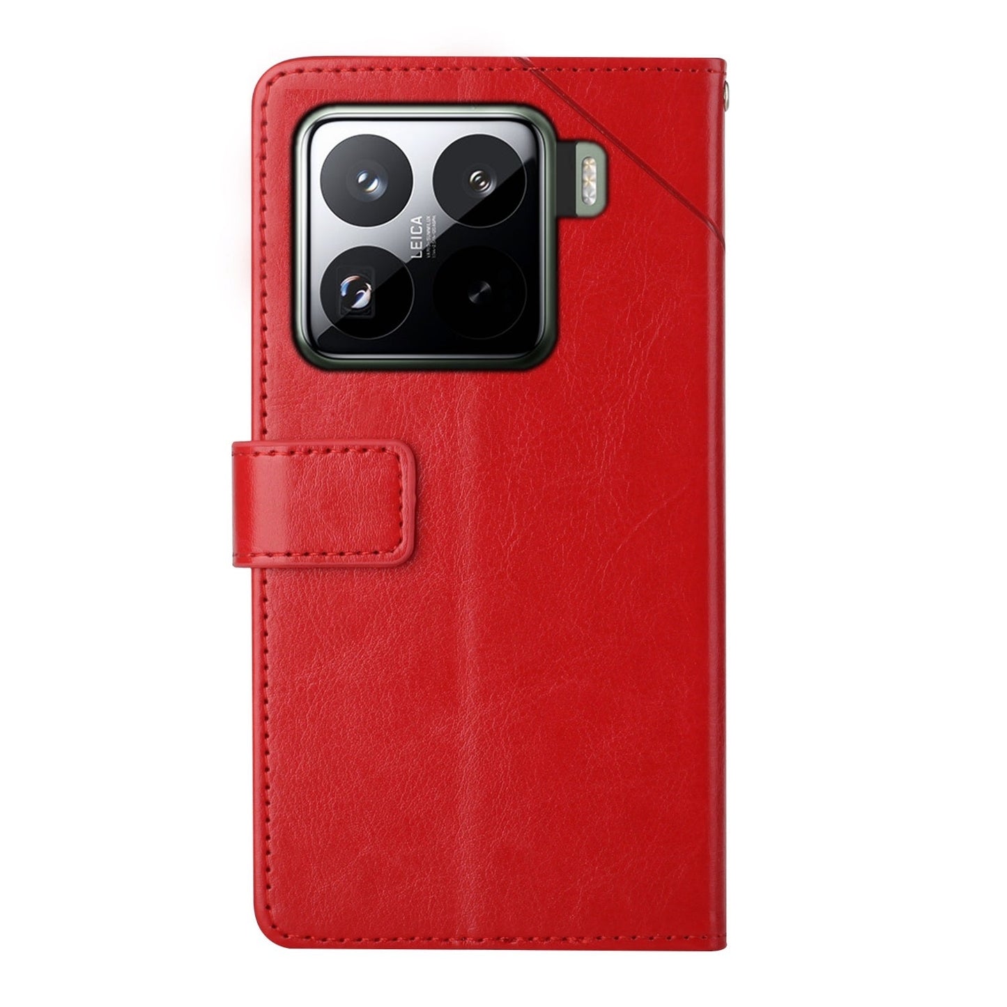 For Xiaomi 15 Y-shaped Pattern Flip Leather Phone Case(Red)