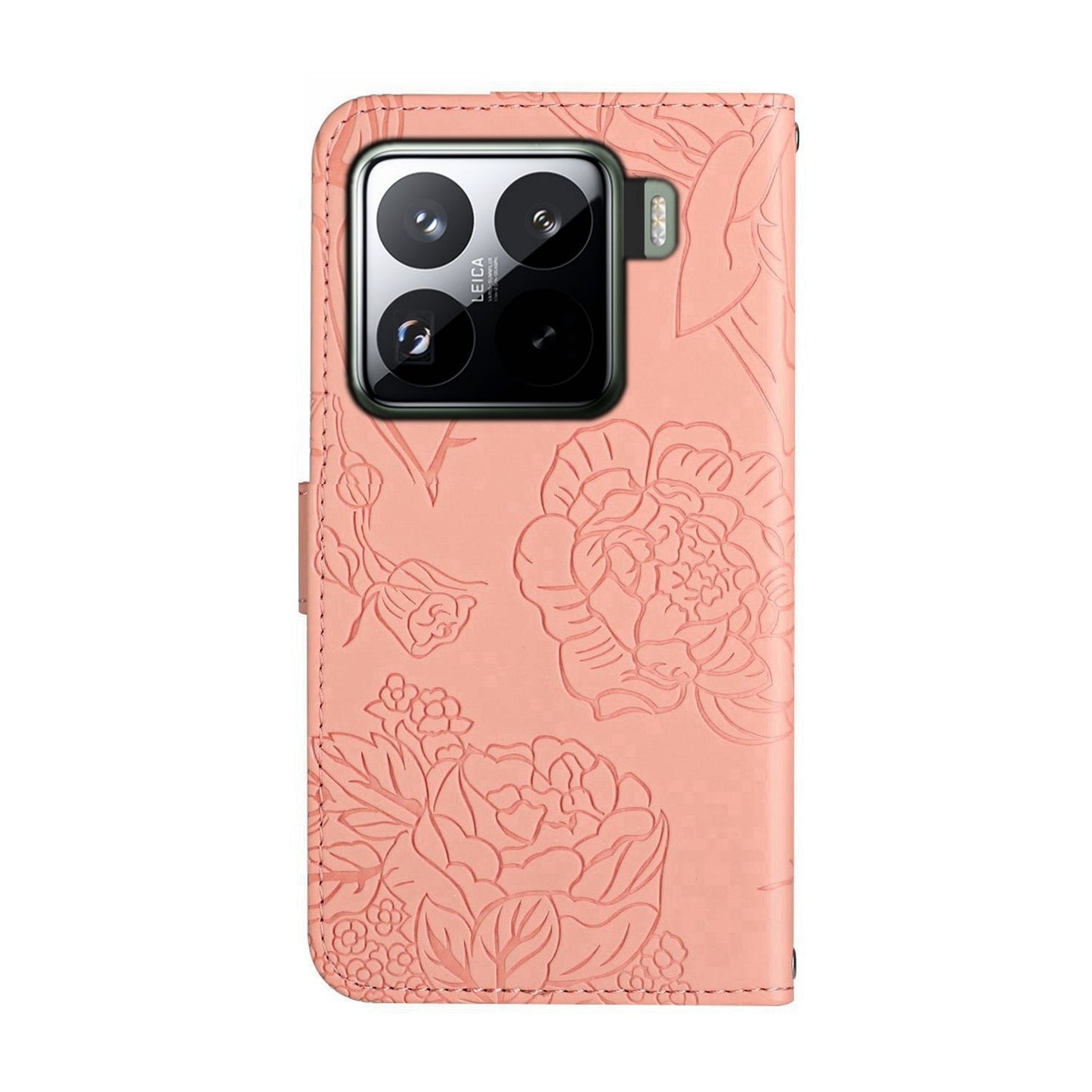 For Xiaomi 15 Skin Feel Butterfly Embossed Flip Leather Phone Case(Pink)