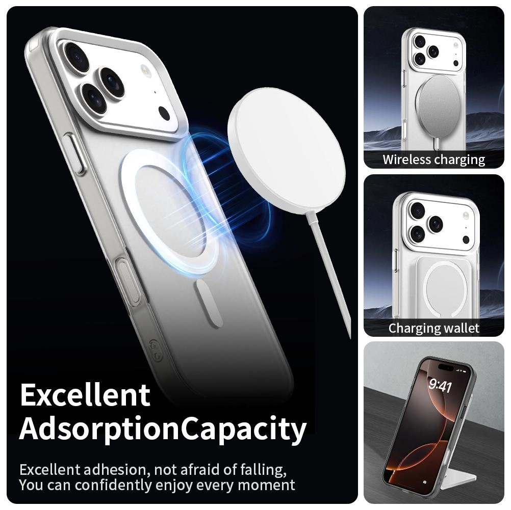 Compatible with iPhone 18 Pro Max Candy Magsafe PC Dual-Layer TPU Phone Case - White