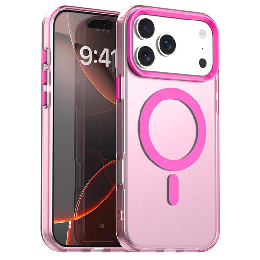 Compatible with iPhone 18 Pro Max Candy Magsafe PC Dual-Layer TPU Phone Case - Red