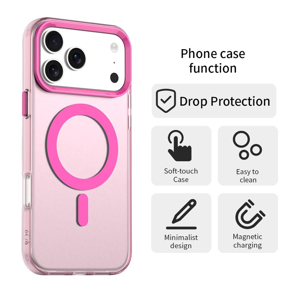 Compatible with iPhone 18 Pro Max Candy Magsafe PC Dual-Layer TPU Phone Case - Red