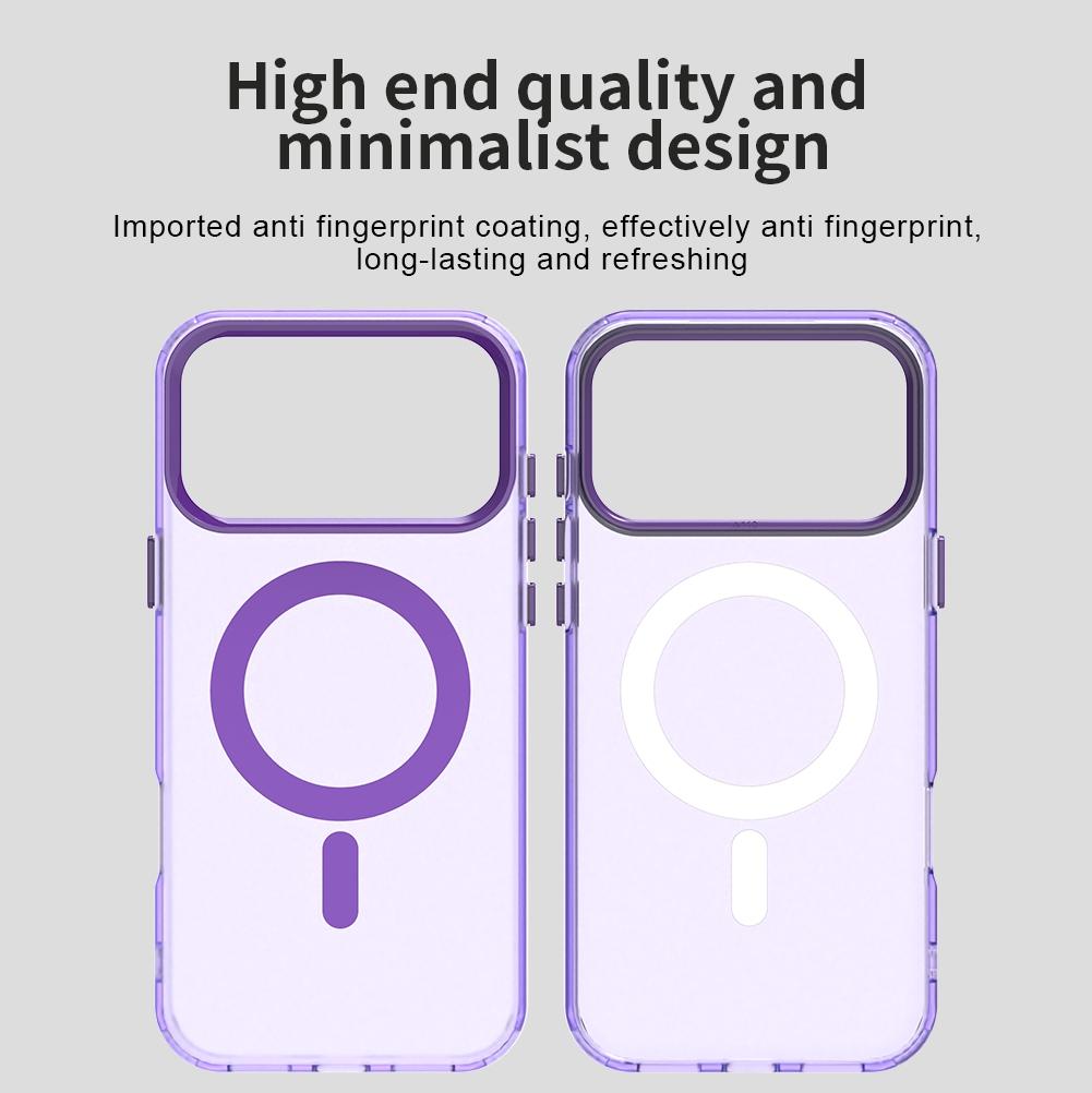 Compatible with iPhone 18 Pro Max Candy Magsafe PC Dual-Layer TPU Phone Case - Purple
