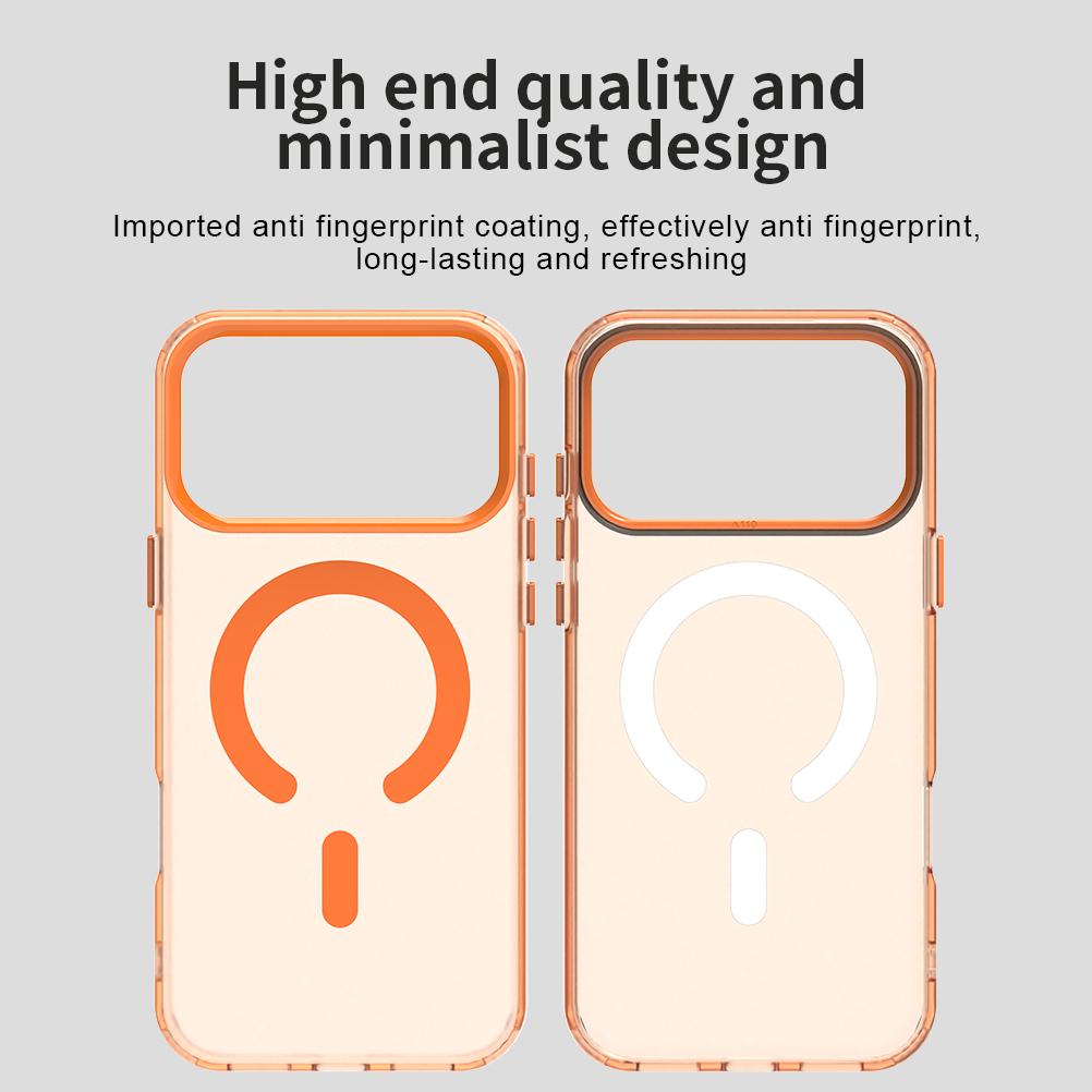Compatible with iPhone 18 Pro Max C-type Candy Magsafe PC Dual-Layer TPU Phone Case - Orange
