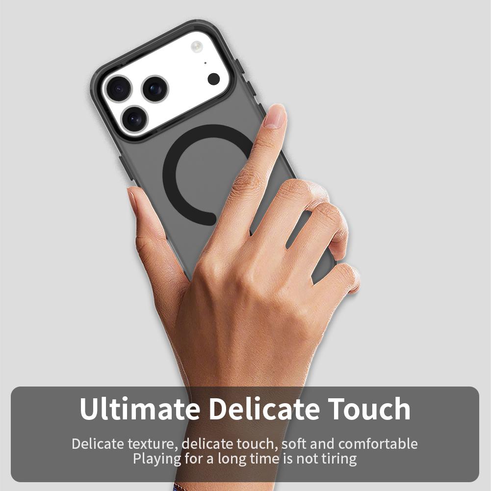 Compatible with iPhone 18 Pro Max C-type Candy Magsafe PC Dual-Layer TPU Phone Case - Black
