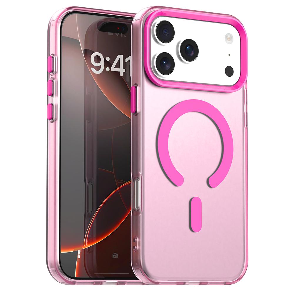 Compatible with iPhone 18 Pro Max C-type Candy Magsafe PC Dual-Layer TPU Phone Case - Red