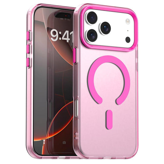 Compatible with iPhone 18 Pro Max C-type Candy Magsafe PC Dual-Layer TPU Phone Case - Red