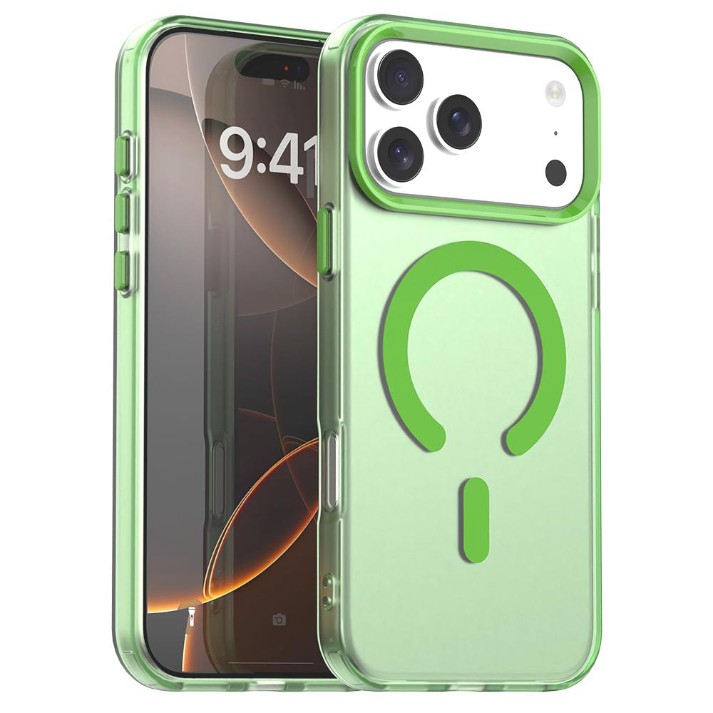 Compatible with iPhone 18 Pro Max C-type Candy Magsafe PC Dual-Layer TPU Phone Case - Green