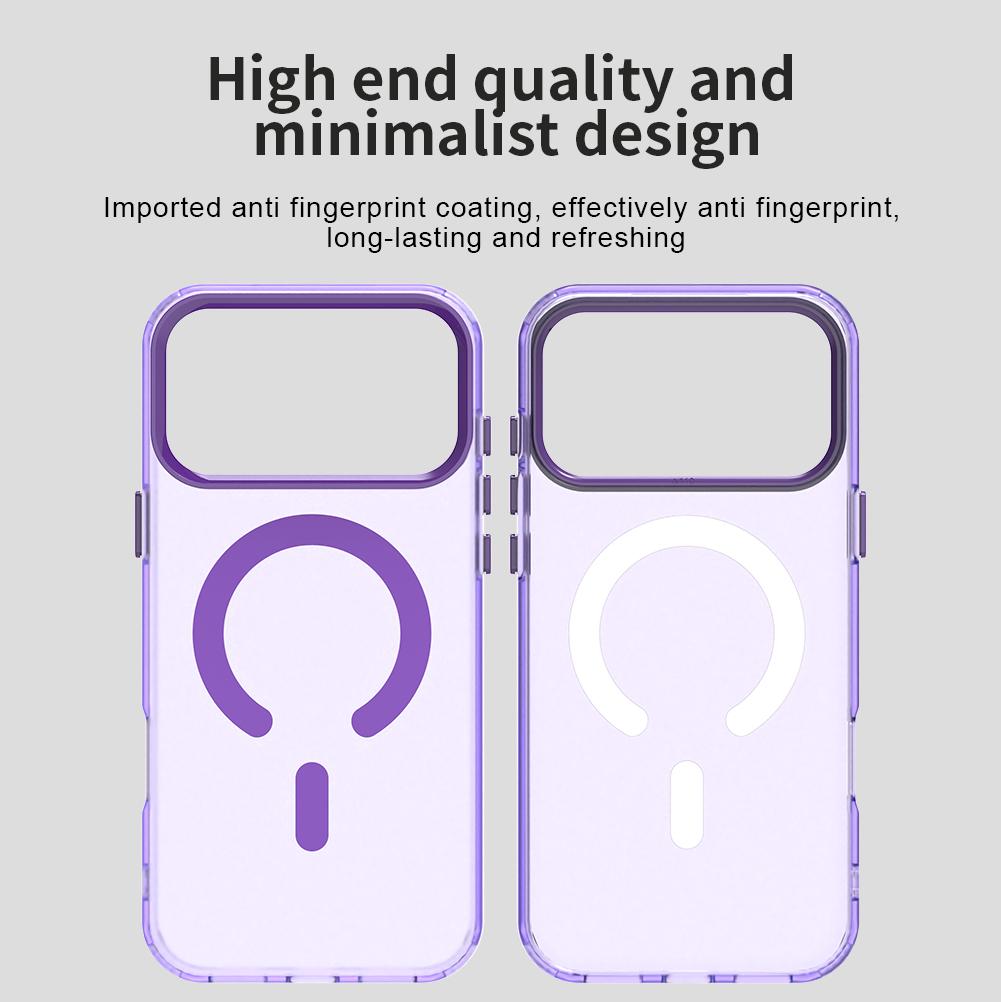 Compatible with iPhone 18 Pro Max C-type Candy Magsafe PC Dual-Layer TPU Phone Case - Purple