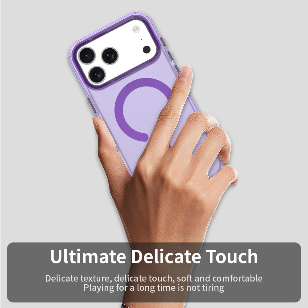 Compatible with iPhone 18 Pro Max C-type Candy Magsafe PC Dual-Layer TPU Phone Case - Purple
