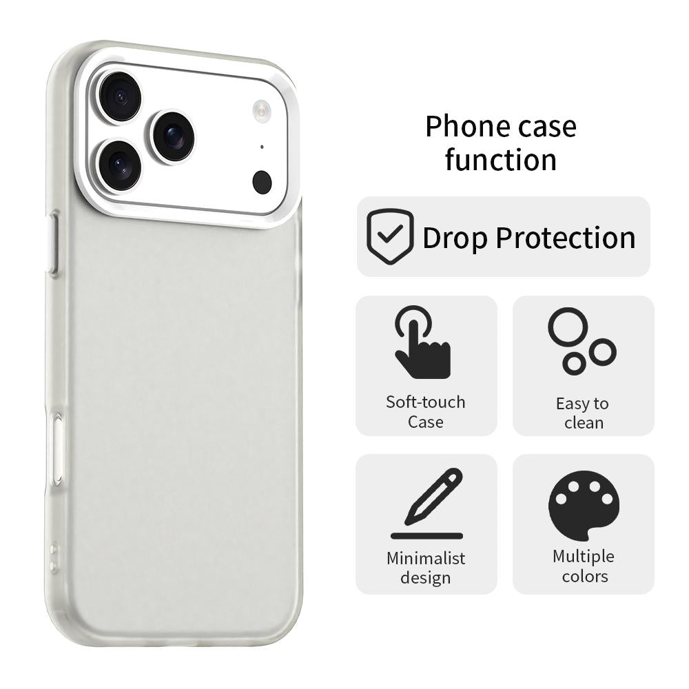 Compatible with iPhone 18 Pro Max Candy PC Dual-Layer TPU Shockproof Phone Case - White