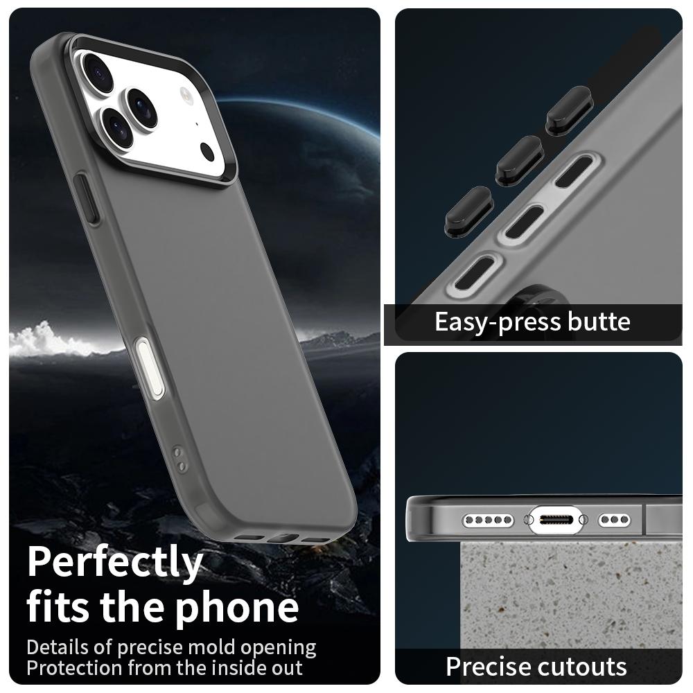 Compatible with iPhone 18 Pro Max Candy PC Dual-Layer TPU Shockproof Phone Case - Black