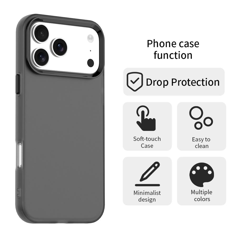 Compatible with iPhone 18 Pro Max Candy PC Dual-Layer TPU Shockproof Phone Case - Black