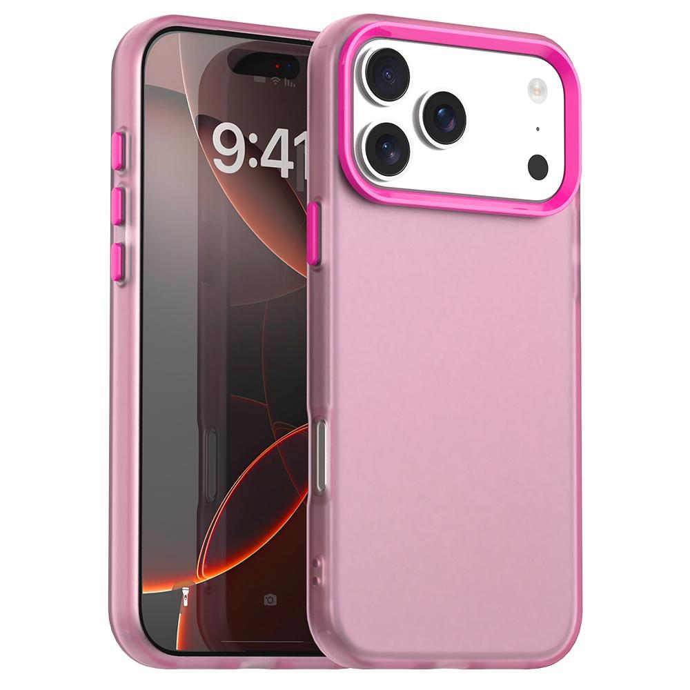 Compatible with iPhone 18 Pro Max Candy PC Dual-Layer TPU Shockproof Phone Case - Red